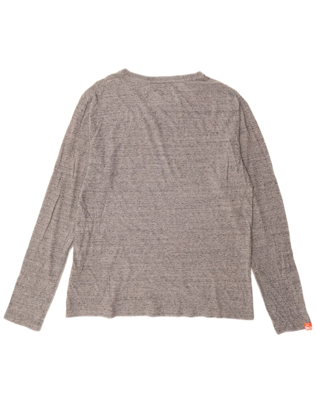 SUPERDRY Mens Top Long Sleeve 2XL Grey Flecked Cotton Vintage Superdry and Second-Hand Superdry from Messina Hembry 