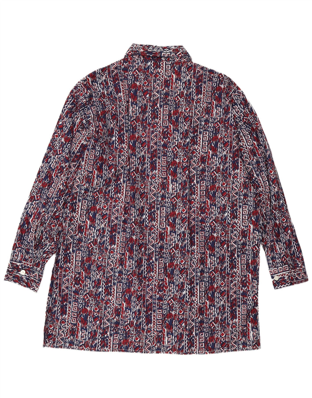 VINTAGE Herreskjorte str. 41 Large Navy Blue Geometric