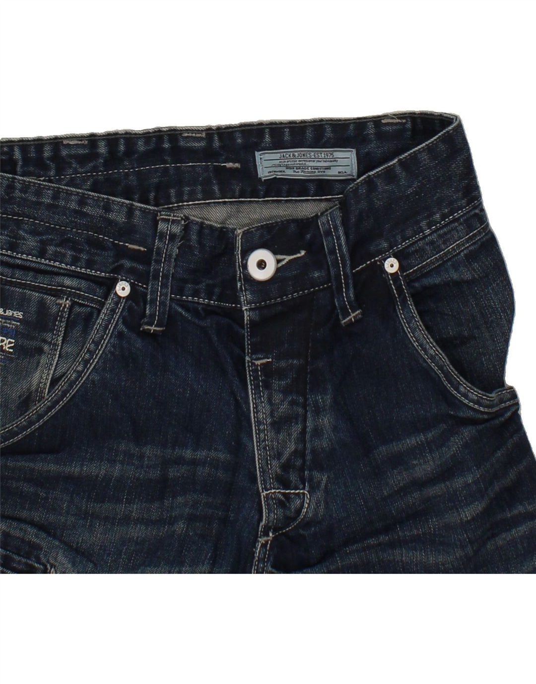 JACK & JONES Mens Denim Shorts Small W29 Blue Cotton Vintage Jack & Jones and Second-Hand Jack & Jones from Messina Hembry 