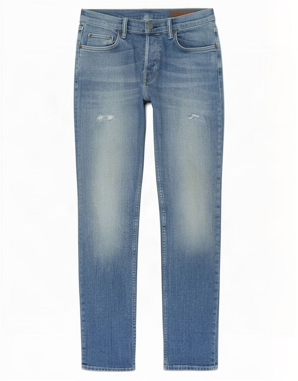 All Saints Dame Cigarette Distressed Skinny Jeans W32 L32 Blå Bomuld
