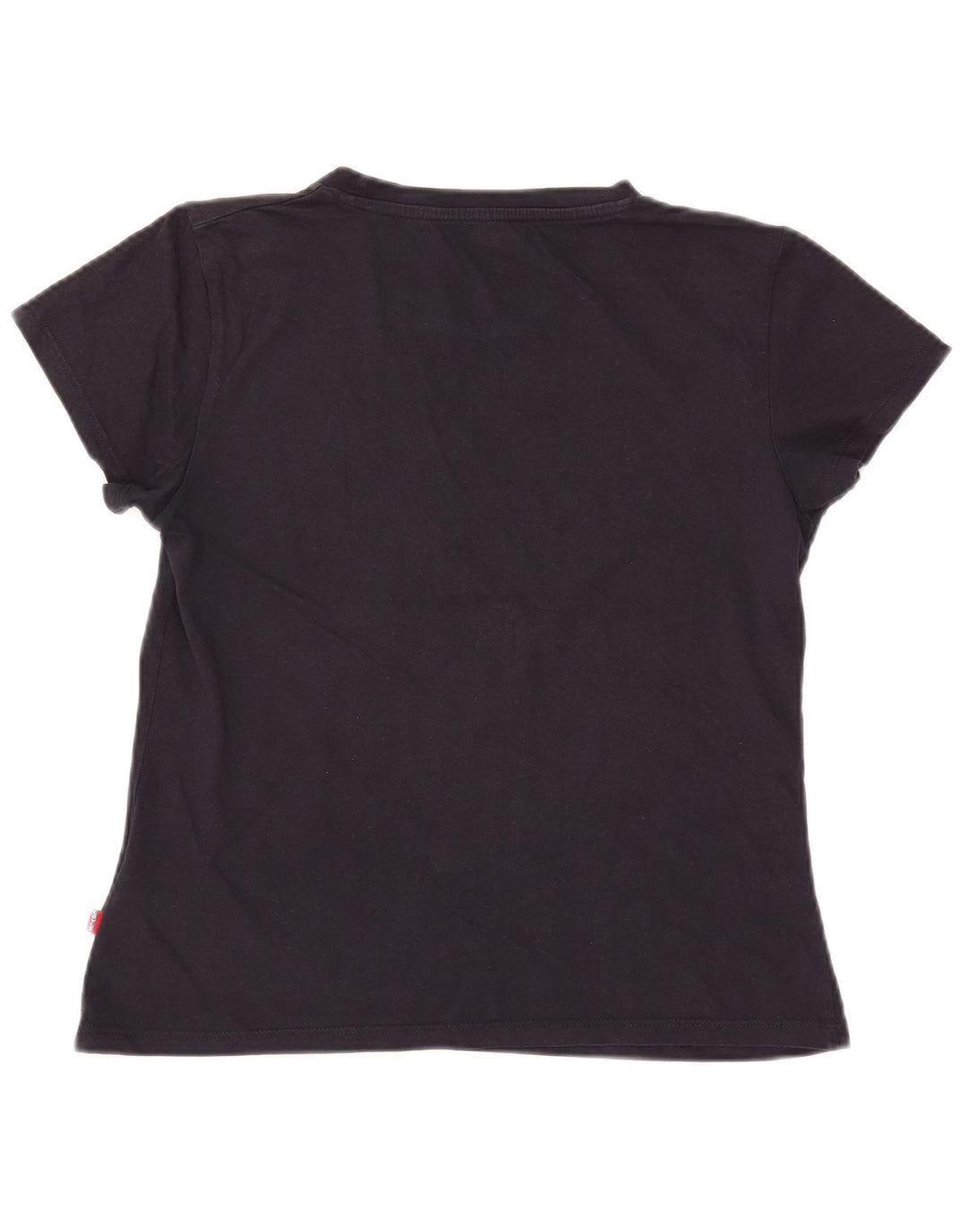 LEVI'S Grafisk T-shirt top til kvinder UK 12 Mellem marineblå bomuld