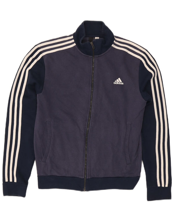 Adidas Træningsdragt til mænd, topjakke UK 36/38 Small Navy Blue Colourblock