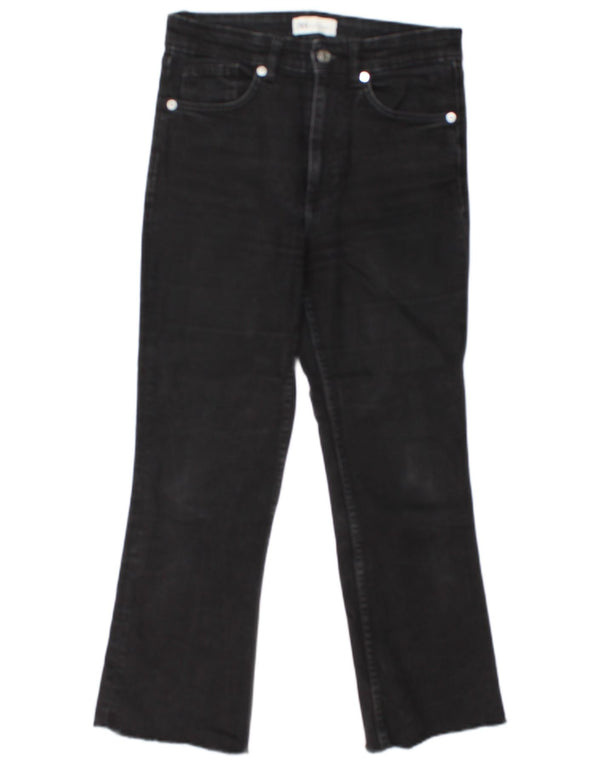 Zara Womens Cropped Jeans EU 40 Medium W30 L24 Sort