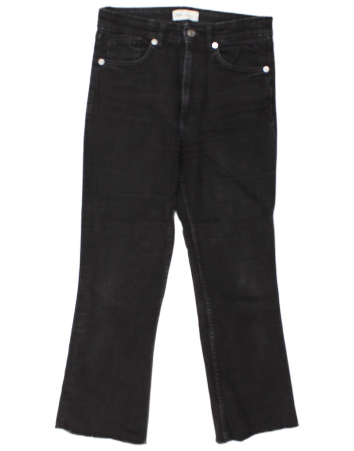 Zara Womens Cropped Jeans EU 40 Medium W30 L24 Sort