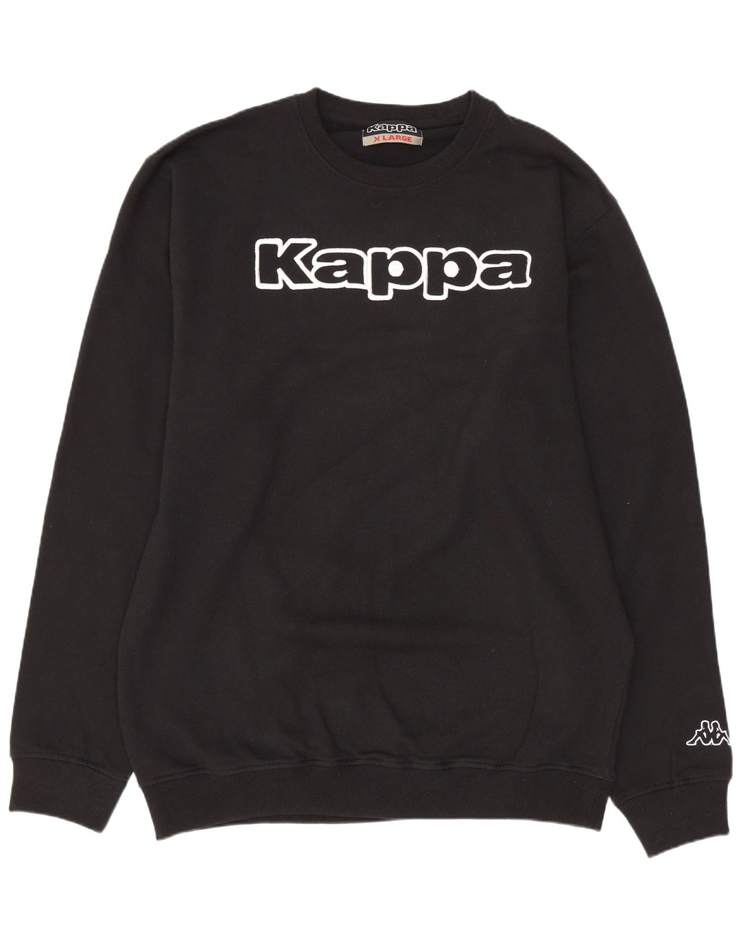 Kappa Herre Grafisk Sweatshirt Jumper XL Sort Bomuld