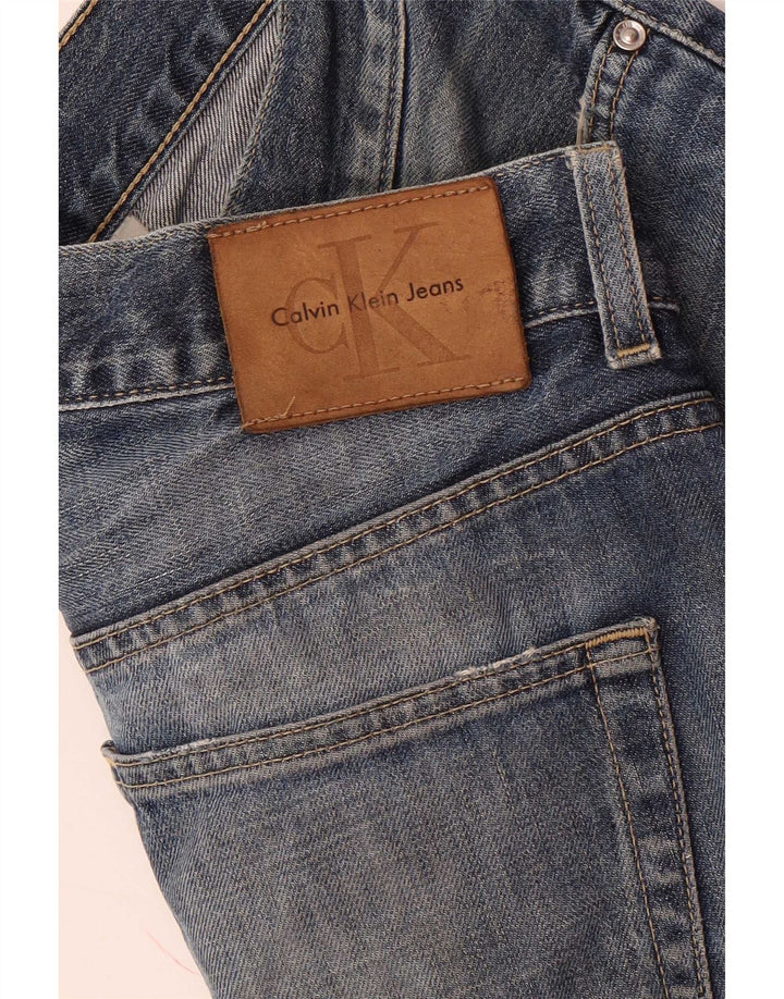 Calvin Klein Herre Distressed Straight Jeans W32 L34 Blå