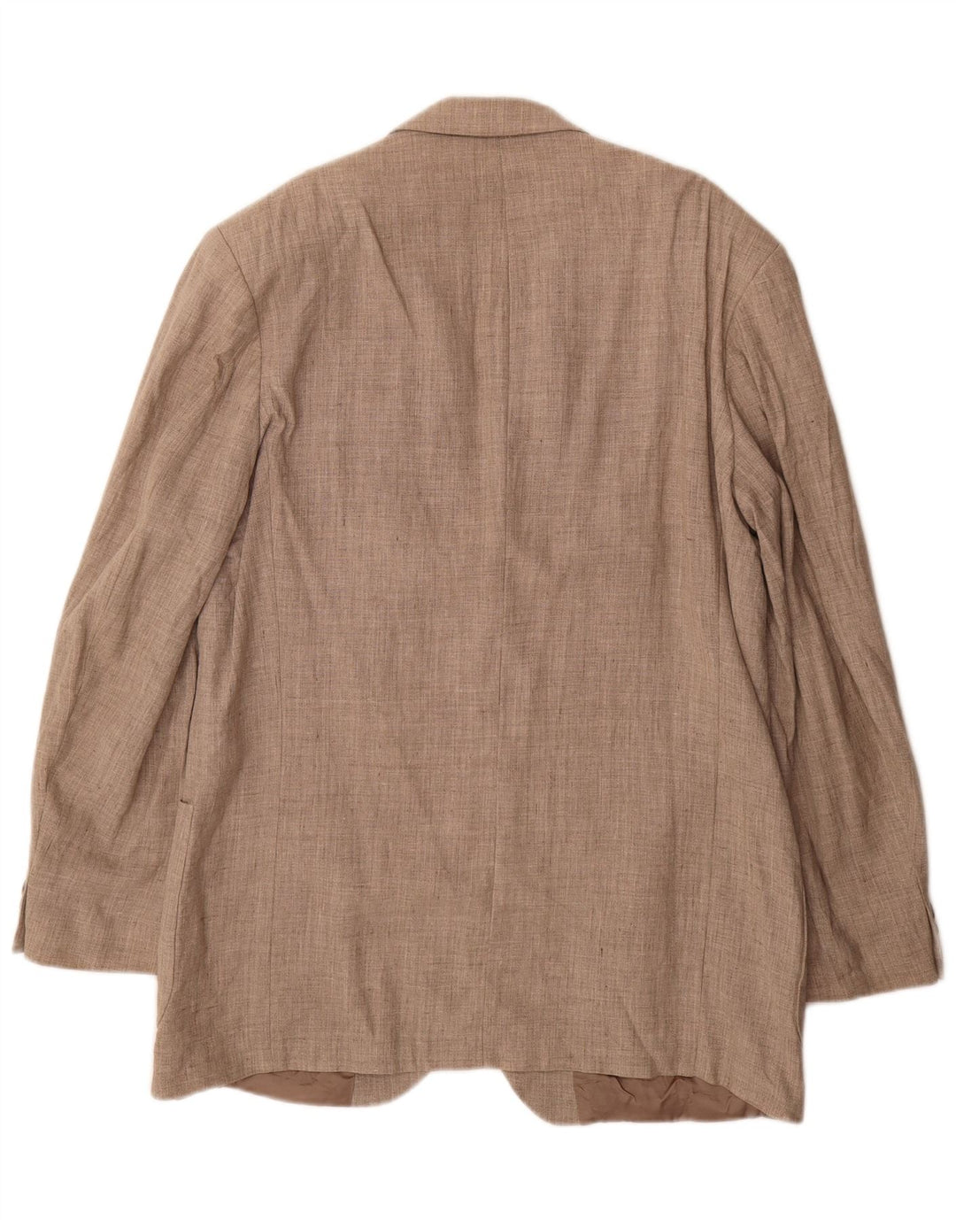 Marks & Spencer Herre 3 Button Blazer Jacket UK 42 Large Beige Linen