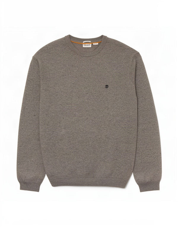 Timberland Herre Crew Neck Jumper Sweater 3XL Grå Flecked Merino Wool