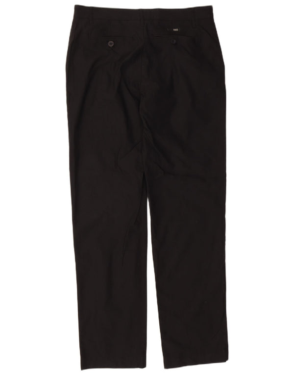 Calvin Klein Herre Khakis Lige Chinobukser W34 L33 Sort Bomuld