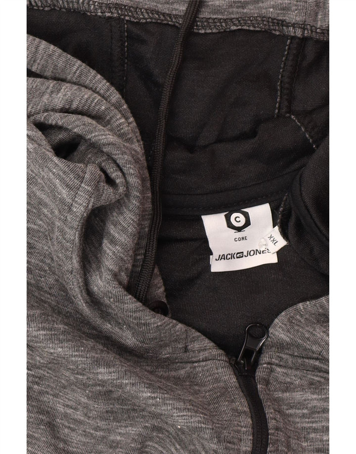Jack & Jones Hættetrøje med lynlås til mænd 2XL Grøn Colourblock Polyester