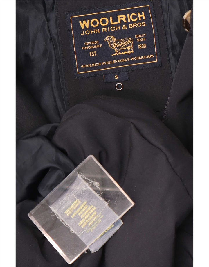 Woolrich Dame Polstret Frakke UK 10 Small Navy Blue Polyamide