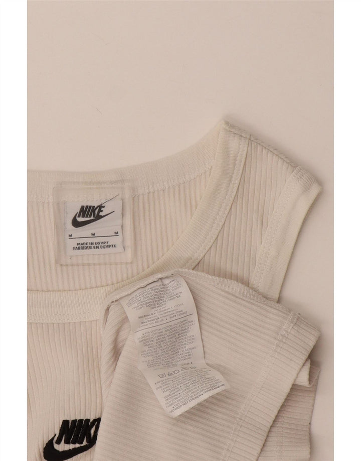 Nike Damevest Top UK 12 Medium White Bomuld