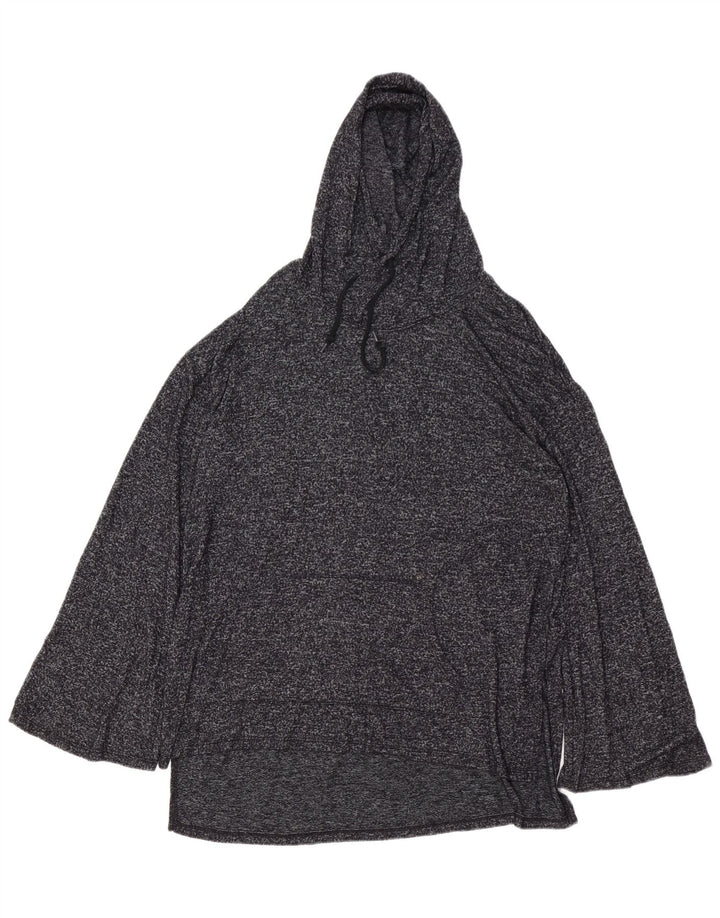 MOSSIMO Dame Longline Bluse Top UK 16 Large Grey Flecked Rayon