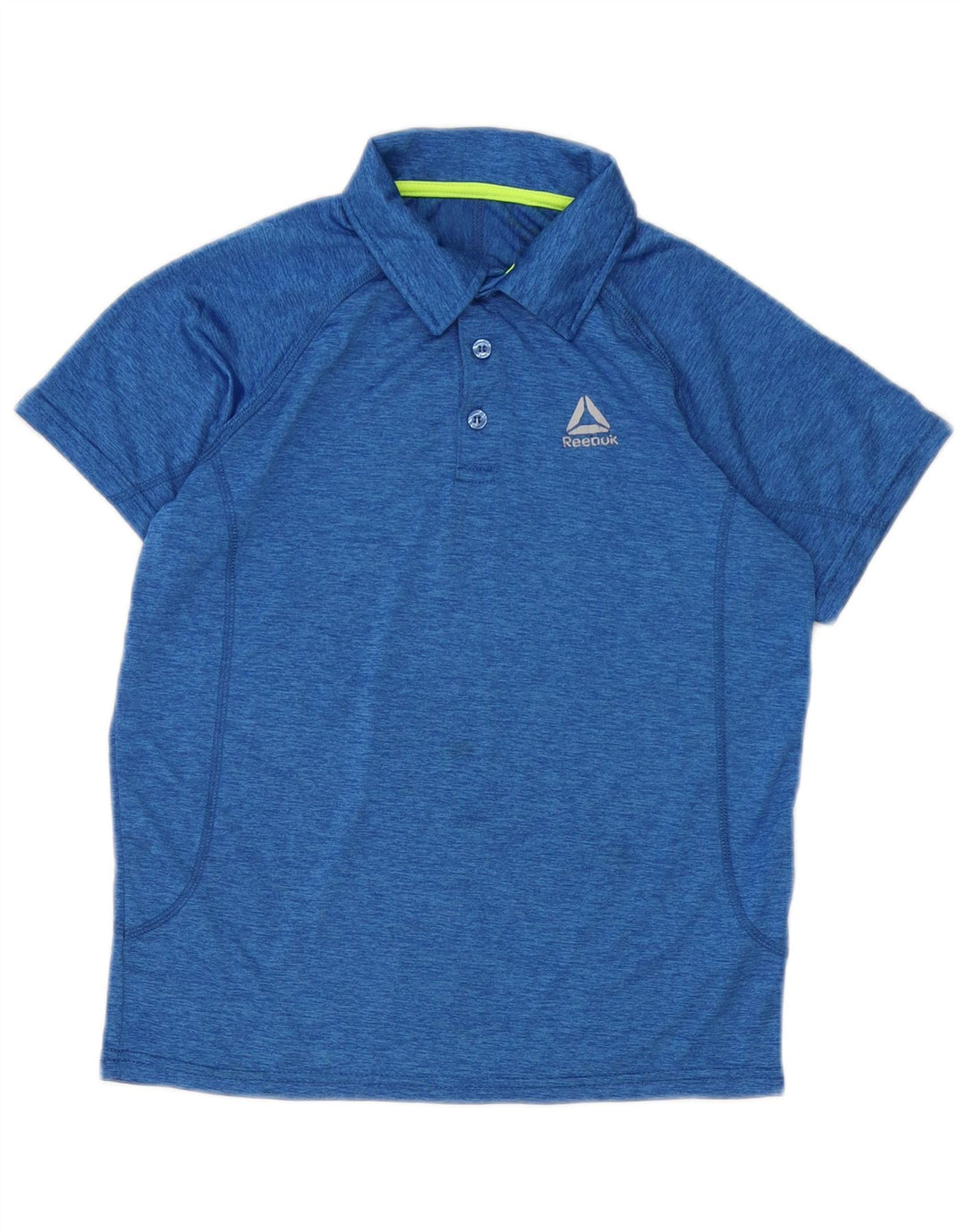 REEBOK Boys Polo Shirt 11-12 år Blå Flecked Polyester