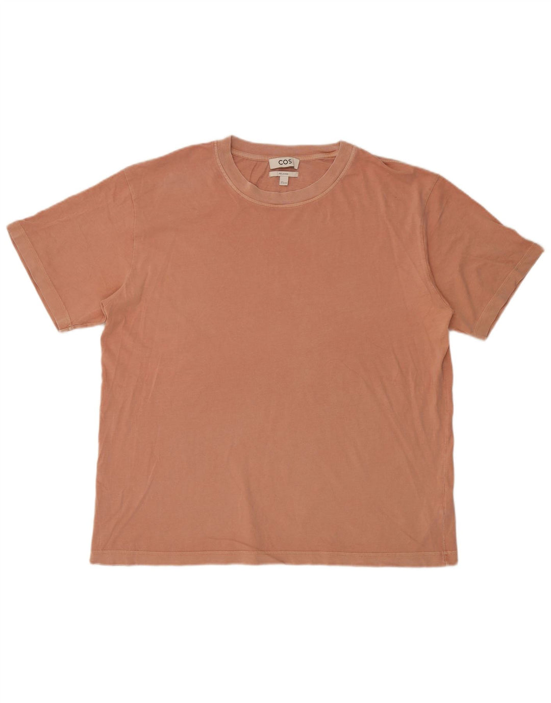 Cos Herre Relaxed Fit T-Shirt Top Stor Pink Bomuld