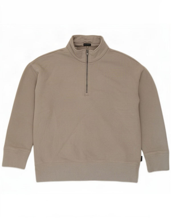 Hollister Womens Relaxed Fit Sweatshirt Jumper UK 6 XS Grå Bomuld