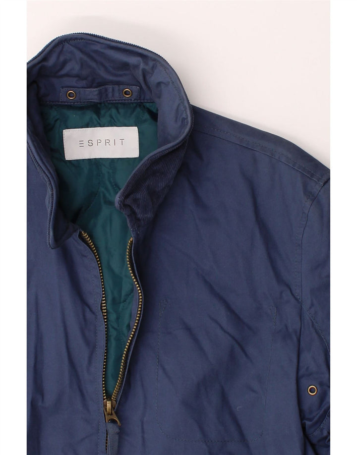 ESPRIT Mens Bomber Jacket UK 36 Small Blue Polyester Vintage Esprit and Second-Hand Esprit from Messina Hembry 