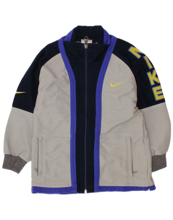 NIKE Grafisk træningsdragt topjakke til drenge 5-6 år Medium Grey Colourblock