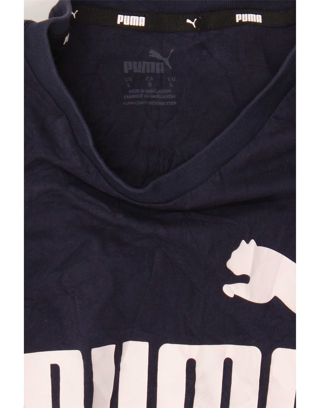 Puma Herre Grafisk T-Shirt Top Stor Marineblå