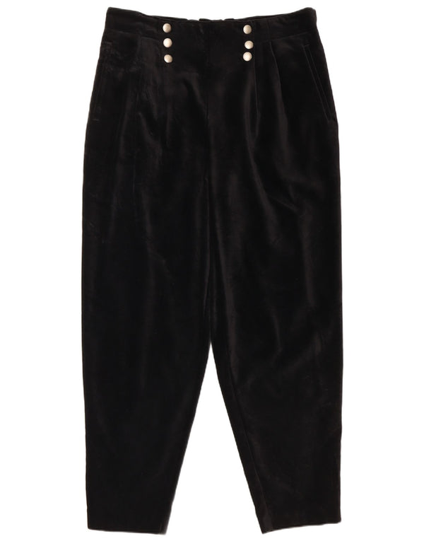 C&A Womens New Fast Tapered Velvet Casual Bukser EU 46 XL W34 L28 Sort