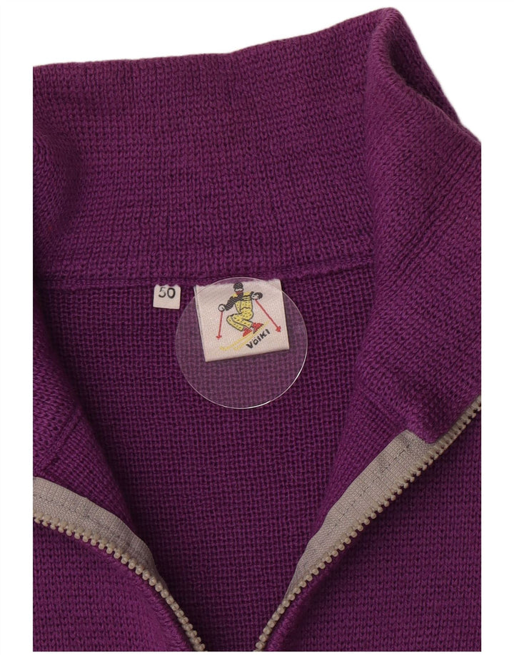 Volkl Herre Ski Zip Neck Jumper Sweater IT 50 Medium Lilla Colourblock