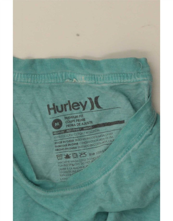 Hurley Herre Premium Fit T-shirt Top Medium Blue Bomuld
