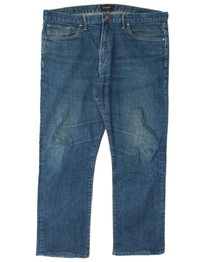 Marks & Spencer Herre Autograph Straight Jeans W36 L27 Blå Bomuld