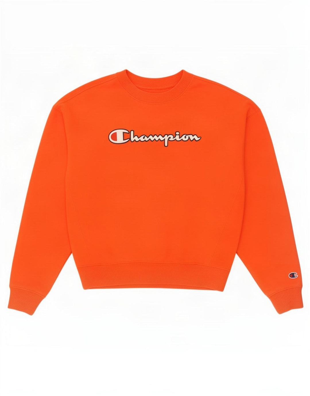 Champion Womens Grafisk Oversized Sweatshirt Jumper UK 10 Small Orange