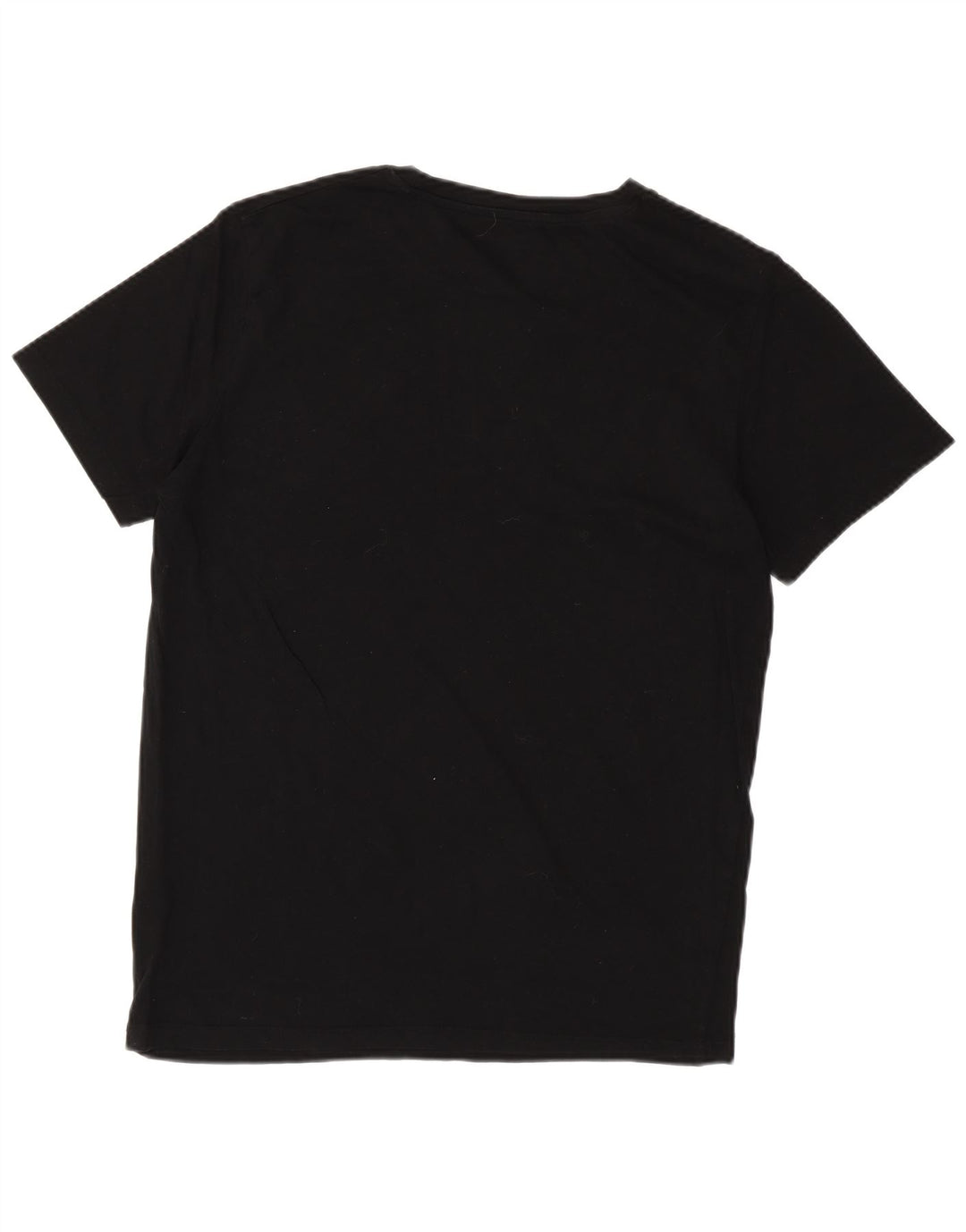 JACK & JONES Mens Graphic T-Shirt Top Large Black Cotton
