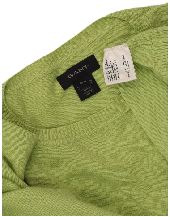 Gant herre rund hals sweater 2XL grøn bomuld