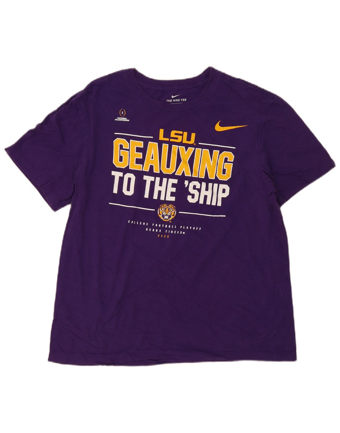 Nike Herre LSU Tigers Grafisk T-Shirt Top Medium Lilla