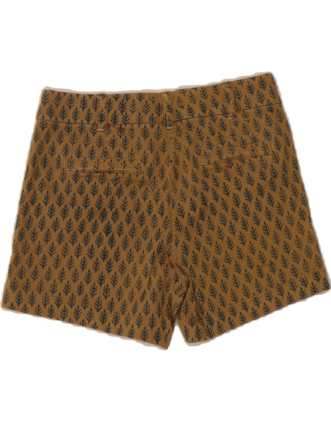 J. CREW Womens Abstract Pattern Casual Shorts US 0 XS W28 Brown Cotton Vintage J. Crew and Second-Hand J. Crew from Messina Hembry 