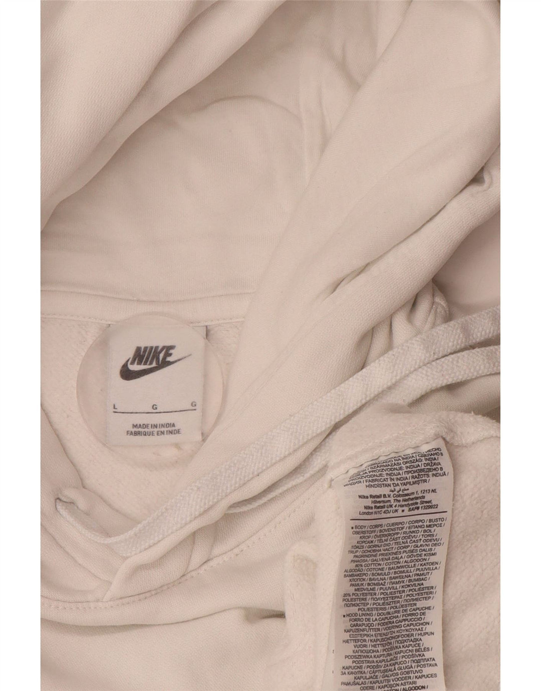 Nike hættetrøje til mænd, stor hvid bomuld