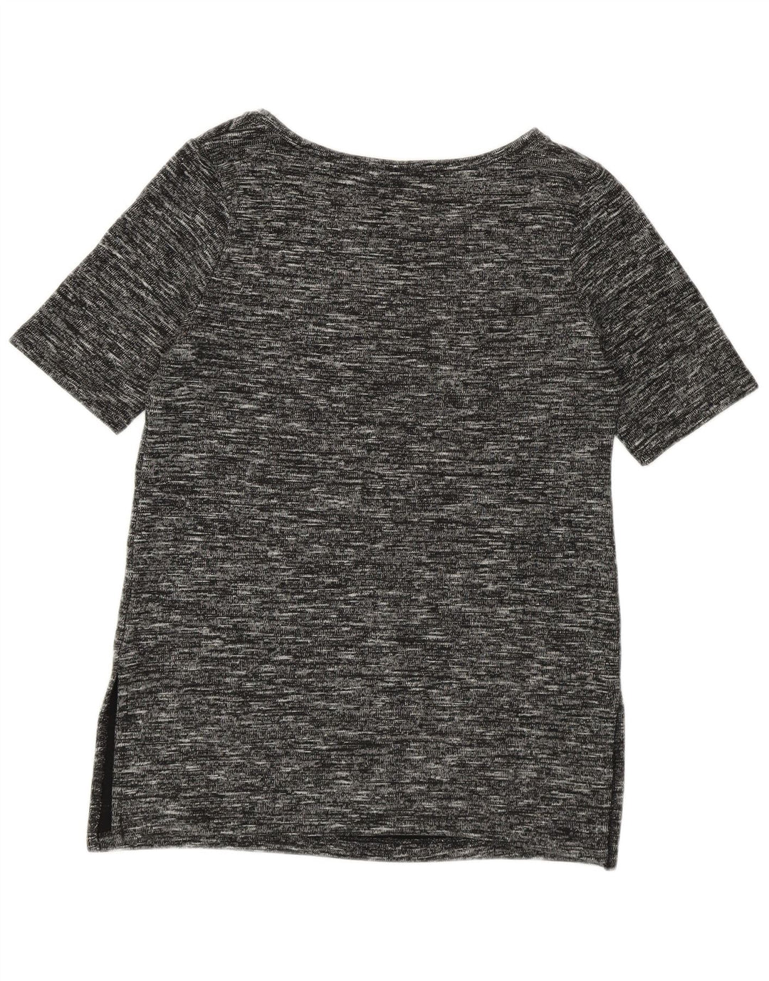 Benetton Dame Longline T-Shirt Top UK 14 Medium Sort Flecked