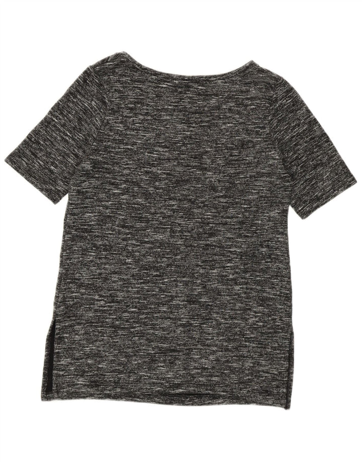 Benetton Dame Longline T-Shirt Top UK 14 Medium Sort Flecked