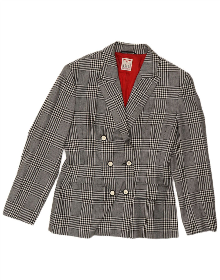 Mondi Dame Dobbeltradet Blazer Jakke EU 38 Medium Grey Houndstooth