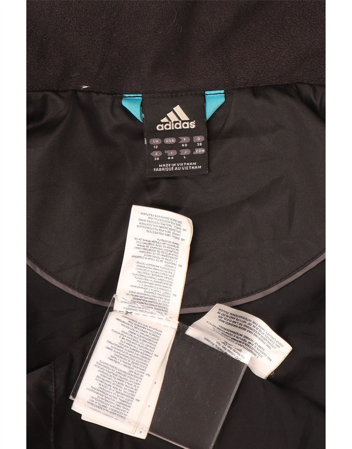 Adidas Dame Polstret Frakke UK 12 Medium Sort Polyester