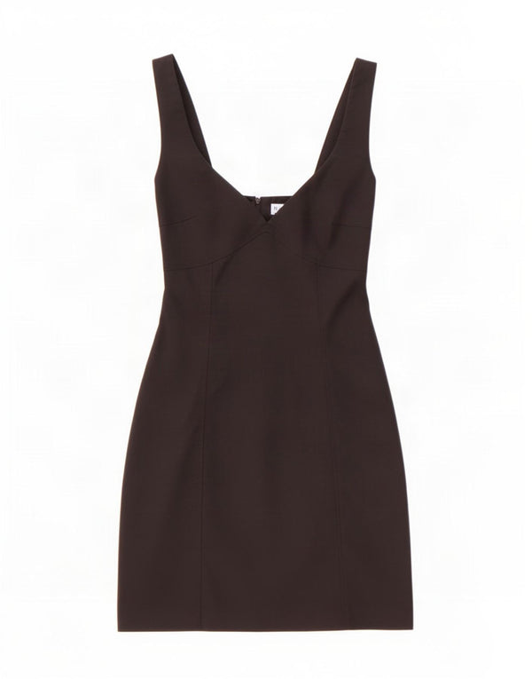 Zara Womens Mini Sleeveless Sheath Dress UK 12 Medium Black Polyester