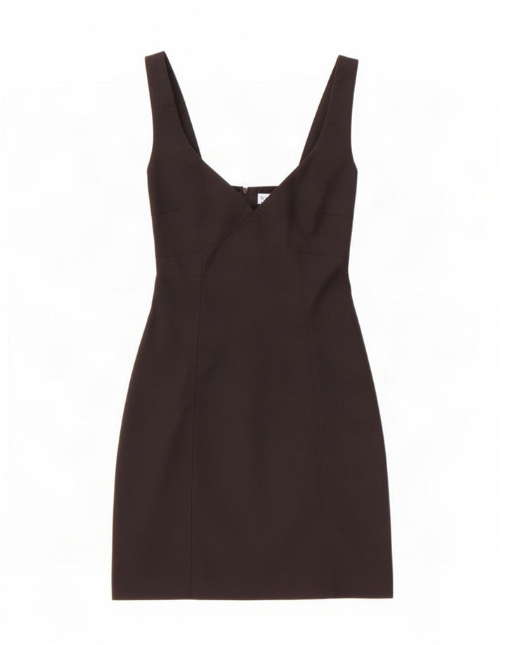 Zara Dame Mini Sleeveless Sheath Dress UK 12 Medium Black Polyester