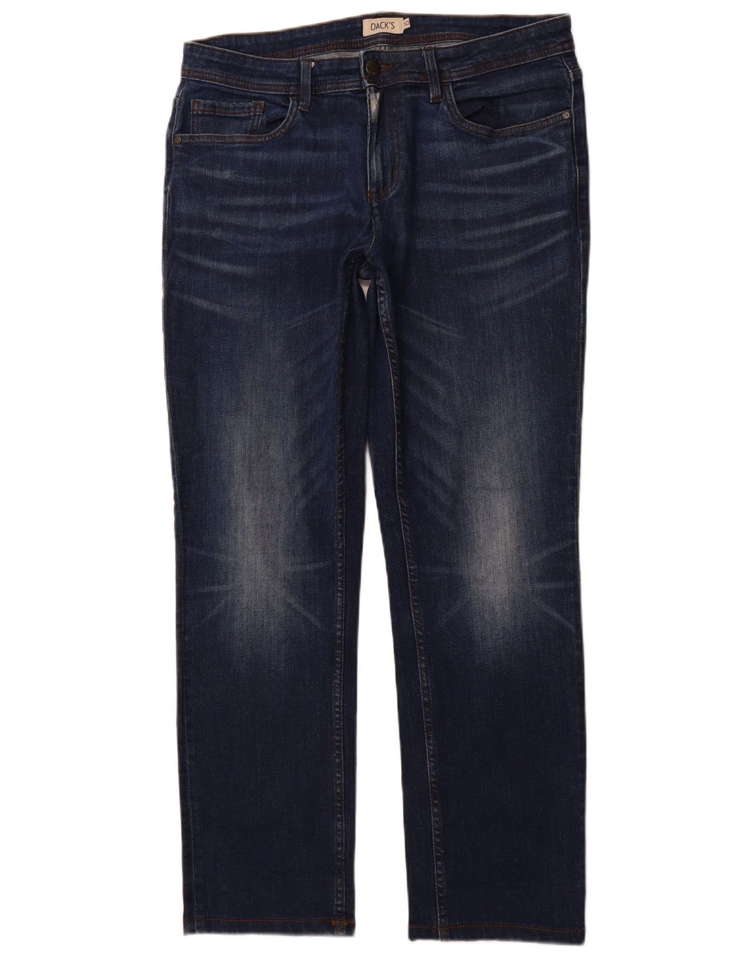 DACK'S Straight Jeans til mænd IT 50 Large W34 L31 Marineblå Bomuld