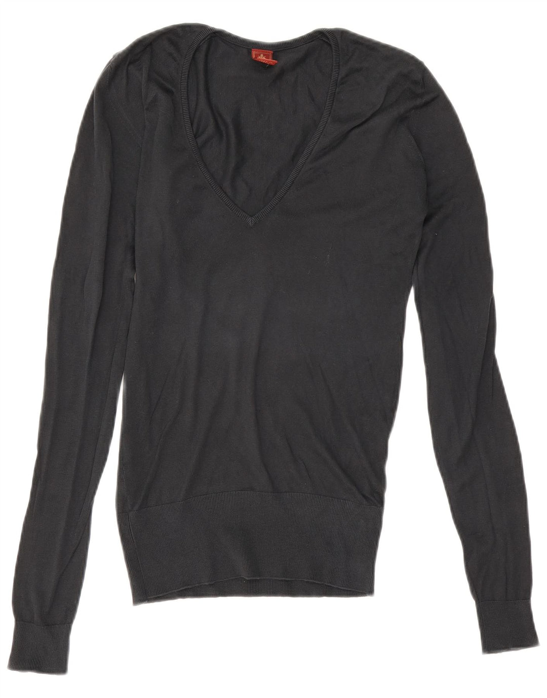 Dondup Dame V-hals sweater UK 10 Small Black