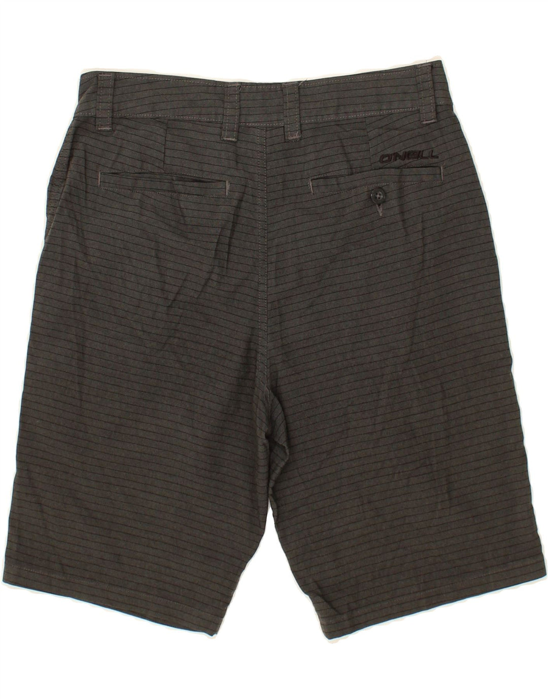 O'NEILL Mens Chino Shorts W30 Medium  Grey Striped Polyester Vintage O'Neill and Second-Hand O'Neill from Messina Hembry 