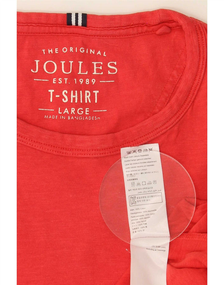 Joules Herre T-shirt Top Stor Rød Bomuld