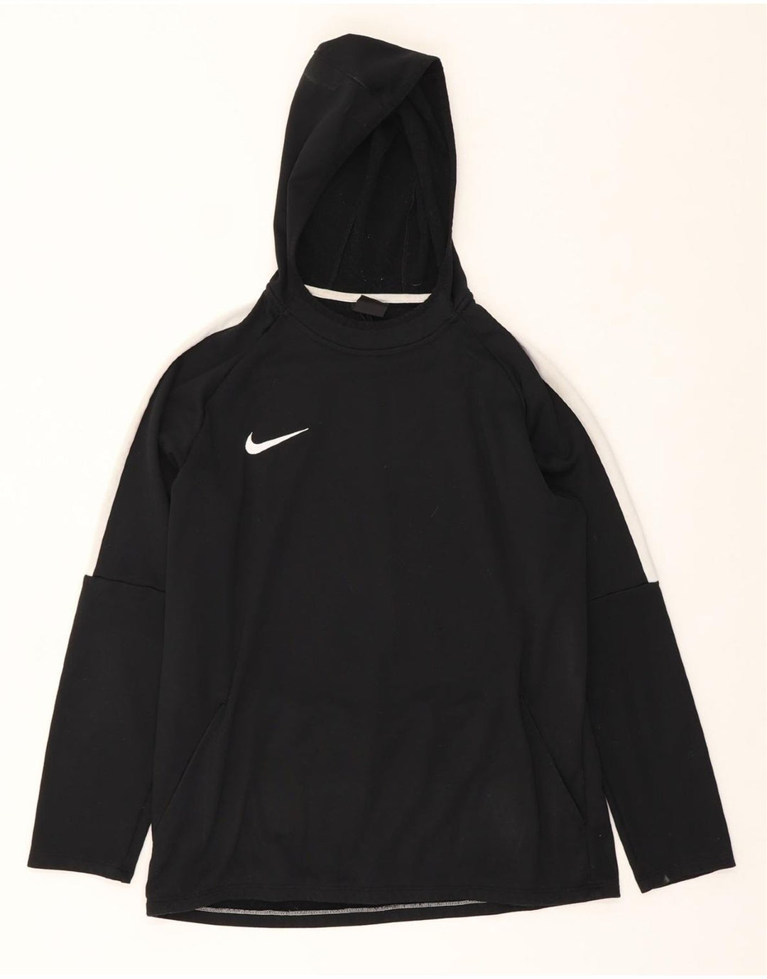 NIKE Dri Fit hættetrøje til mænd, stor sort Colourblock Polyester