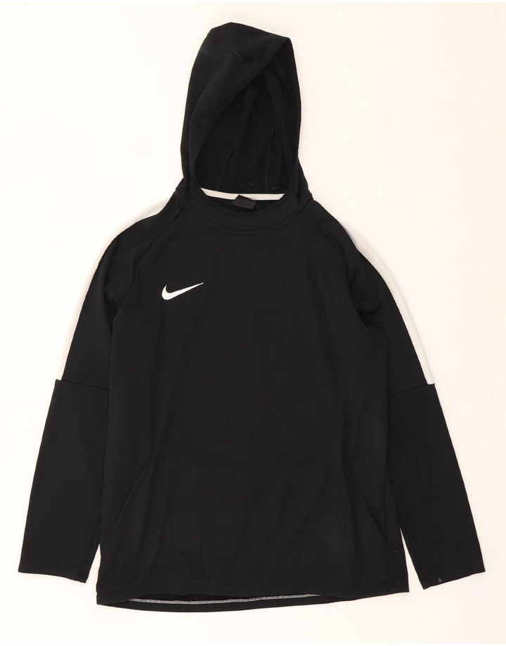 NIKE Dri Fit hættetrøje til mænd, stor sort Colourblock Polyester