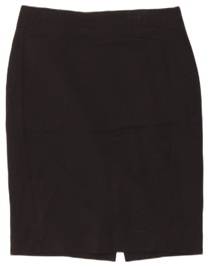 Marks & Spencer Pencil Nederdel til kvinder UK 12 Medium W32 Sort Polyester