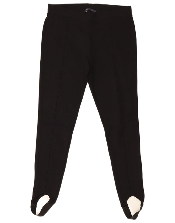 Marks & Spencer Womens Stirrup Leggings UK 12 Medium Black Viscose