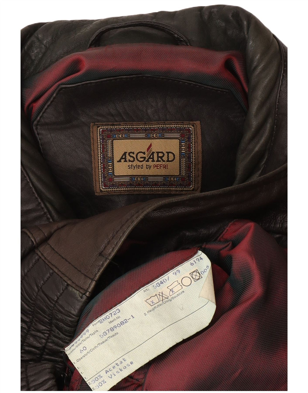 Asgard Herre Læderjakke UK 44 2XL Sort Colourblock