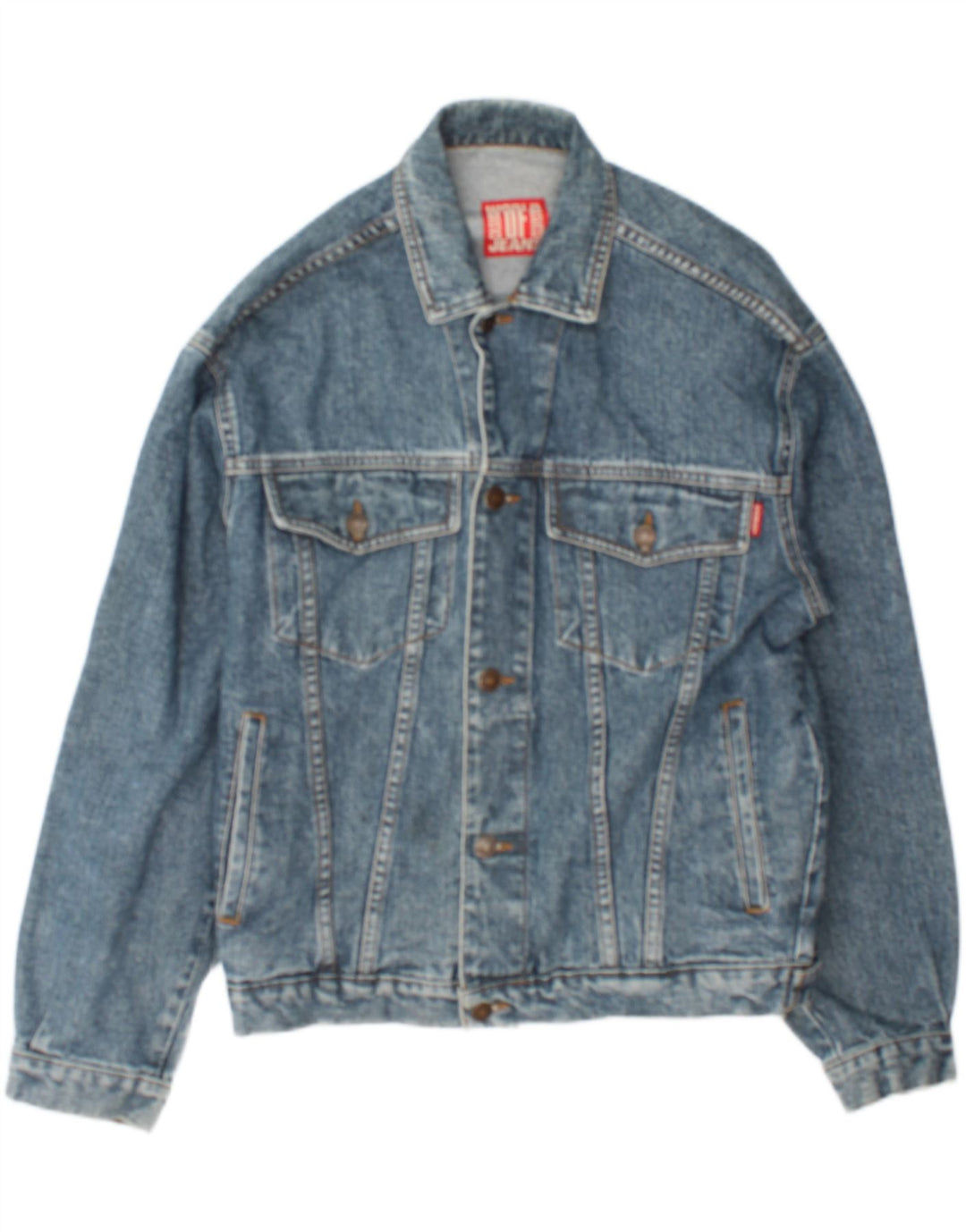 Casucci Herre denimjakke UK 38 Medium Blue Cotton