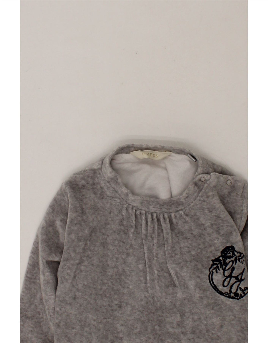 GUESS Baby Girls Top Long Sleeve 18-24 Months Grey Vintage Guess and Second-Hand Guess from Messina Hembry 